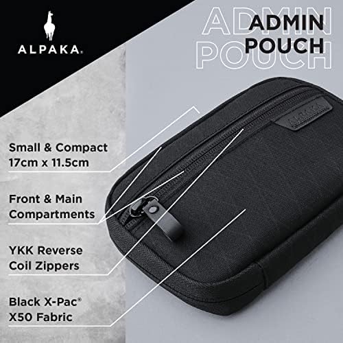 ALPAKA Admin Pouch Black Multi Purpose Waterproof Pouches for